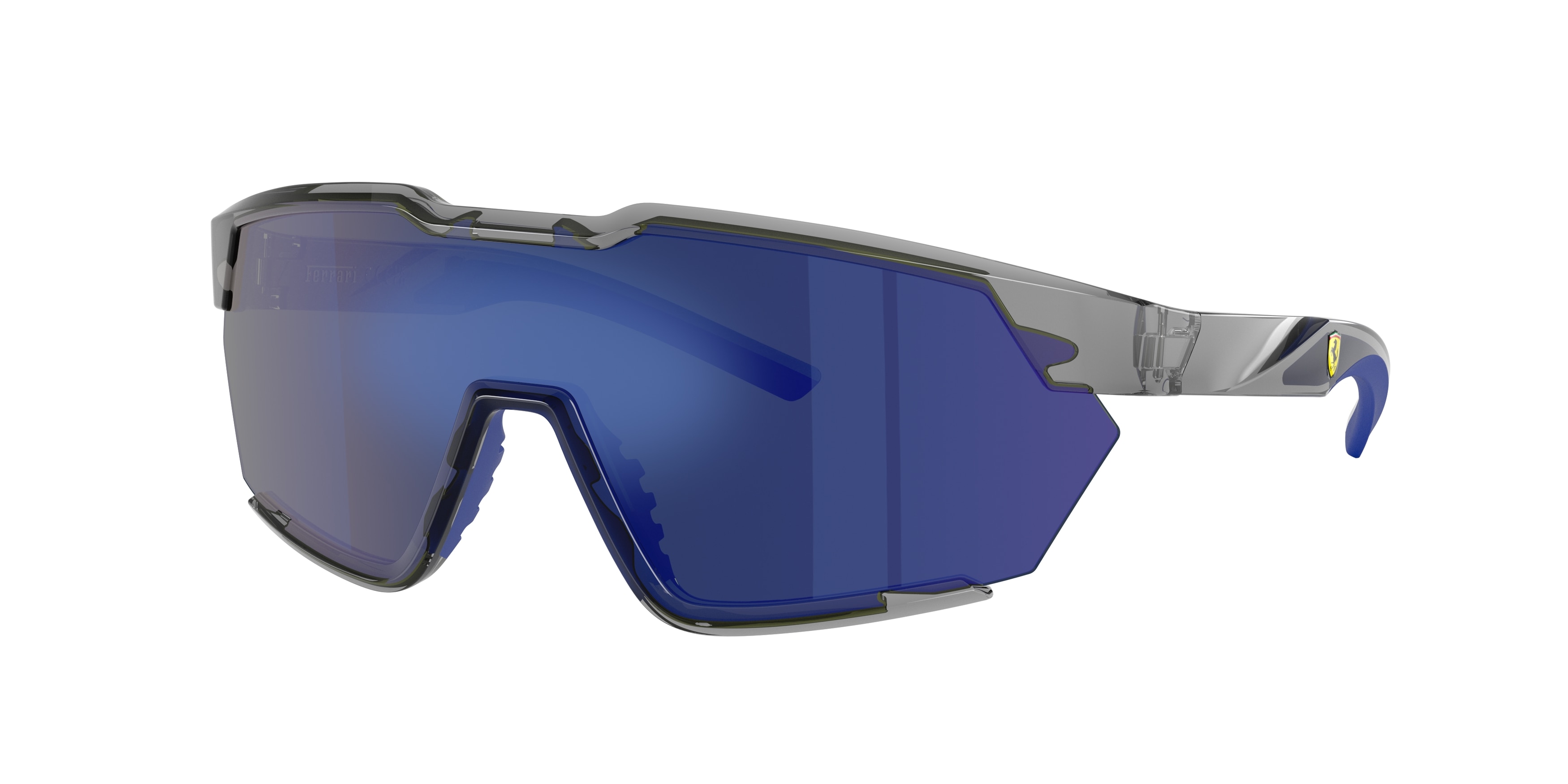 Ferrari Scuderia Herren FZ6018U 524/87 Sonnenbrillen Injiziert Grau Blau Geometrisch Gespiegelt-image